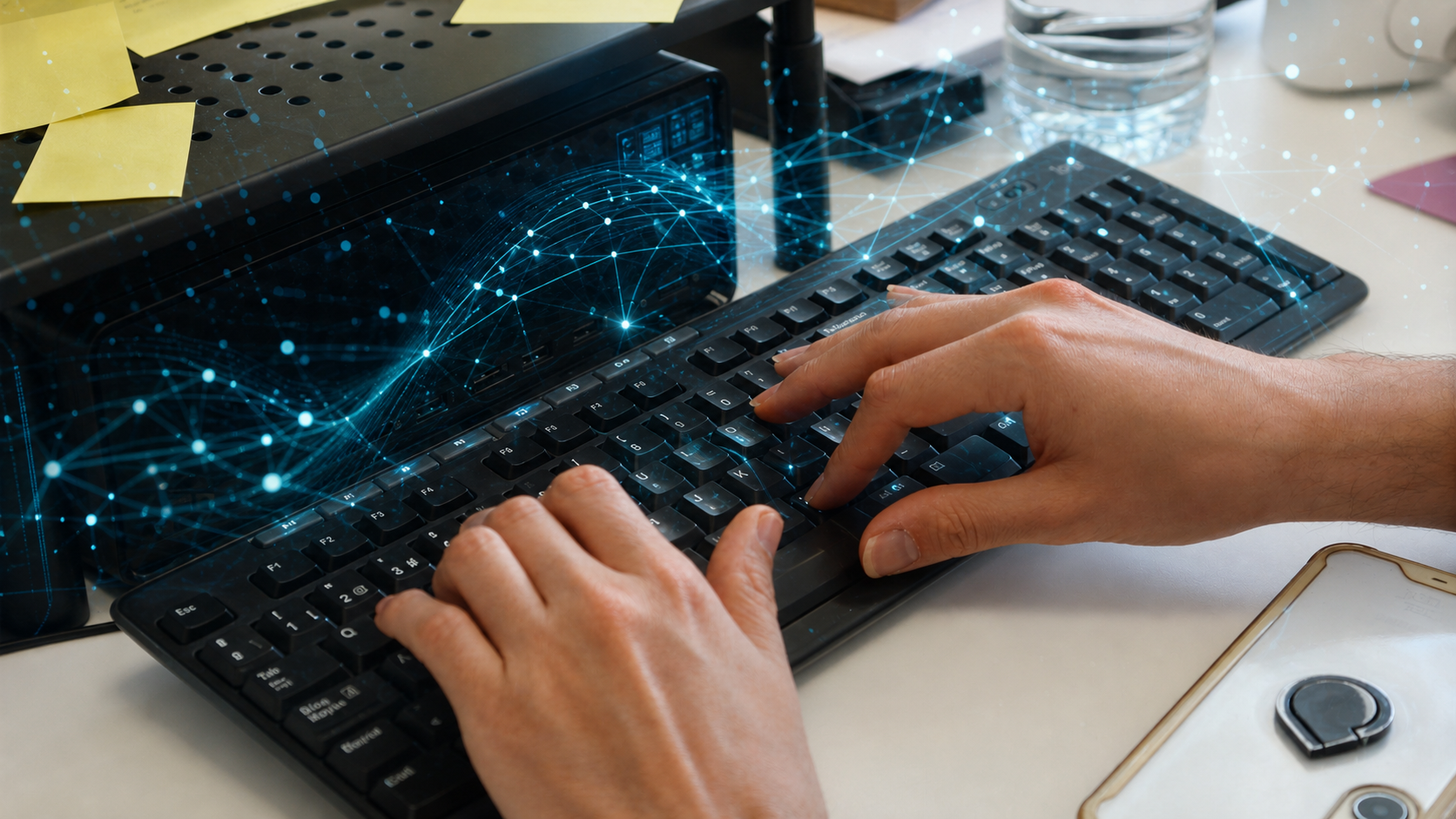 Trabajo humano apoyado por redes de datos e inteligencia artificial